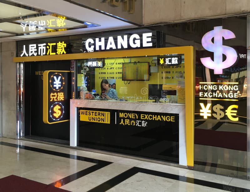 Western Union, Hong Kong editorial stock photo. Image of