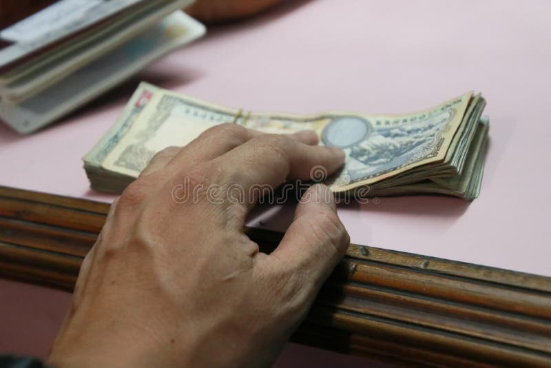Money Exchange.rupee Nepal Exchange Rate Stock Photo Image of holding, investment 146057624
