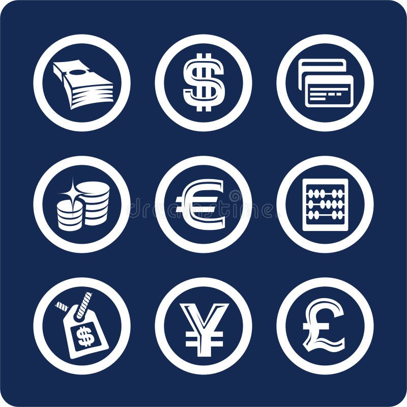 Money and Finance icons (set 10, part 2) royalty free illustration Money and Finance icons (set 10, part 2) royalty free illustration