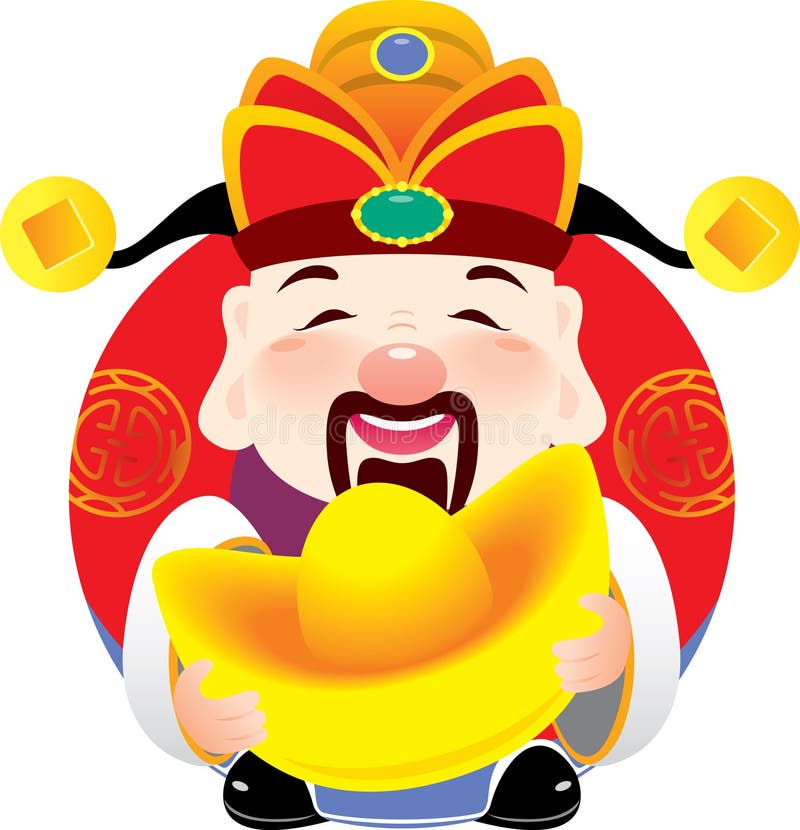 Money God Holding A Gold Stock Images Image 22465234