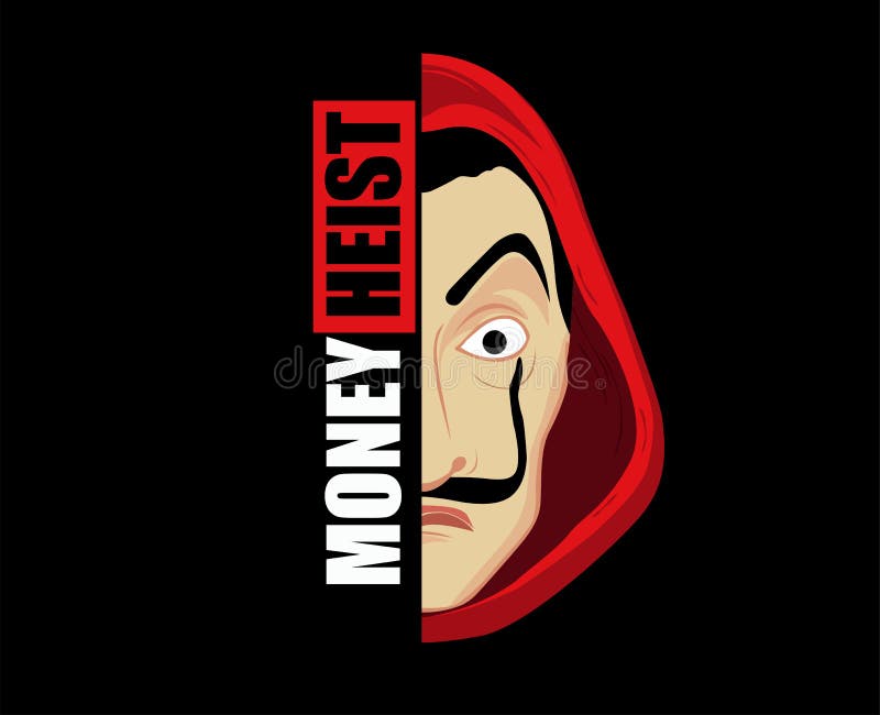 Money Heist Title with Dali La Papel Design Vector Netflix Film Editorial Photo - of clothes, money: 234478001