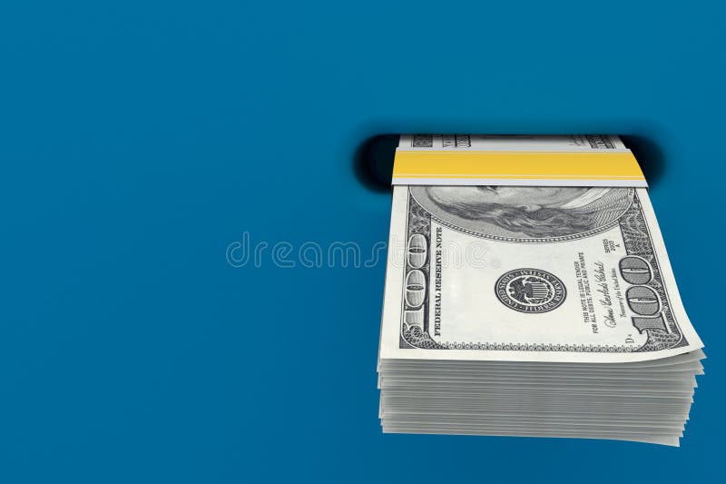 Money input concept stock illustration