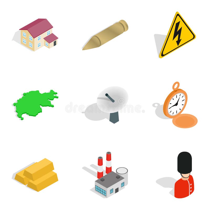 Download Money Equivalent Icons Set, Cartoon Style Stock Vector ...