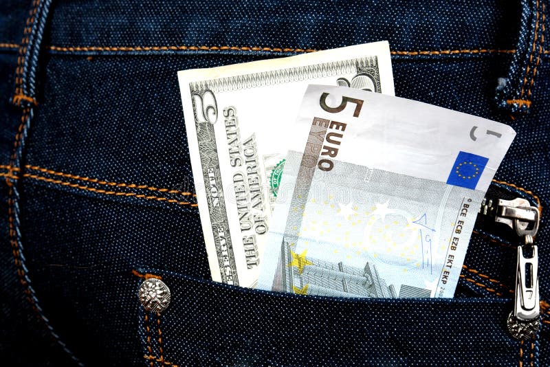 Money in jeans stock photo. Image of commercial, close 13376214
