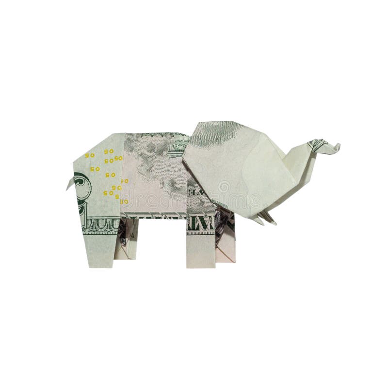 Dollar Bill Origami Elephant T-Shirt-Good Luck Shirt Dollar Bill Origami Elephant T-Shirt-Good Luck Shirt