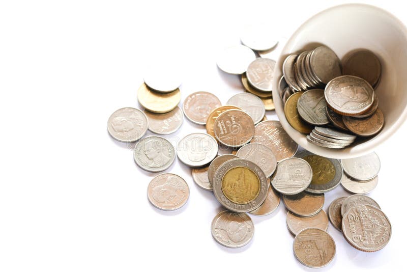 Money out of the cup stock image. Image of finance, foam 63801117