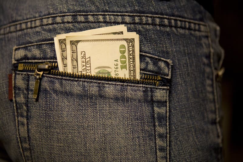 Money in the pocket stock image. Image of exchange, dough 3023317