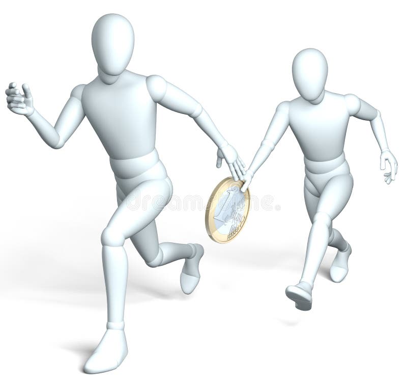 Money runners stock illustration