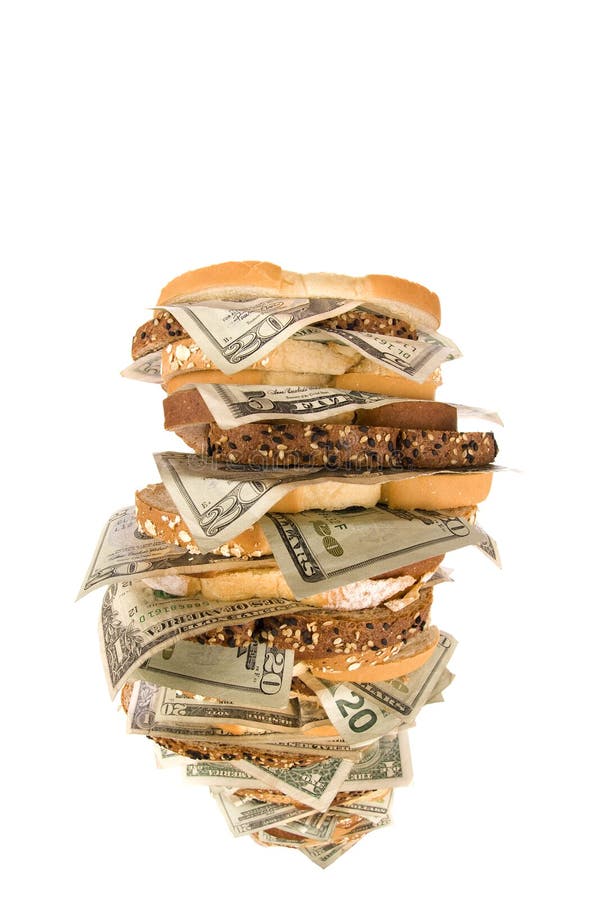 Money sandwich stock image. Image of view, twenty, stacked 11643393