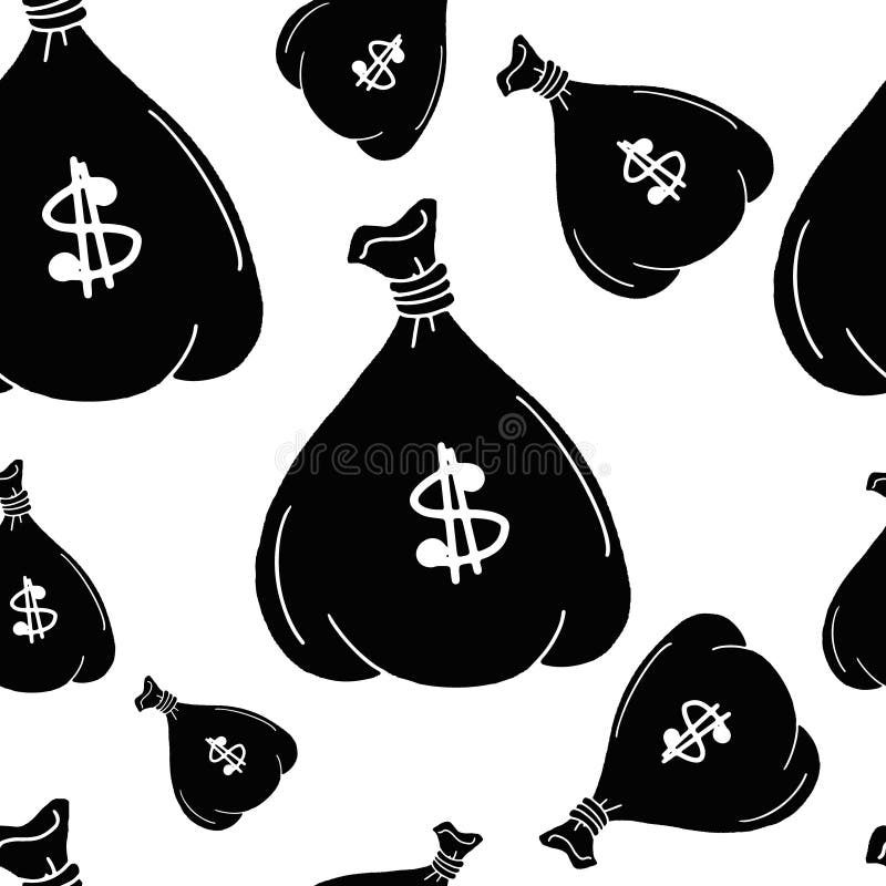 Money Seamless Pattern stock vector. Illustration of background 218436993