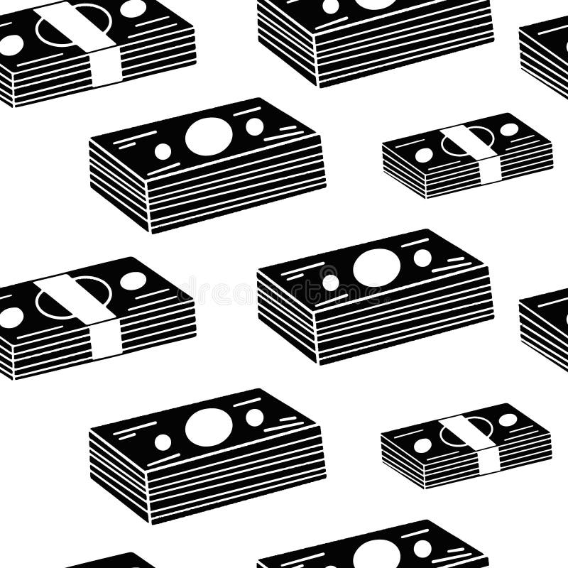 Money Seamless Pattern stock vector. Illustration of rich 218437483