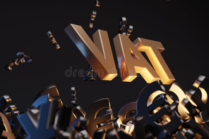 Money Signs with Acronym `VAT` - `Value Added Tax`, Studio Background.  Business Concept and Copy Space Stock Illustration - Illustration of  calculate, alphabet: 219619672