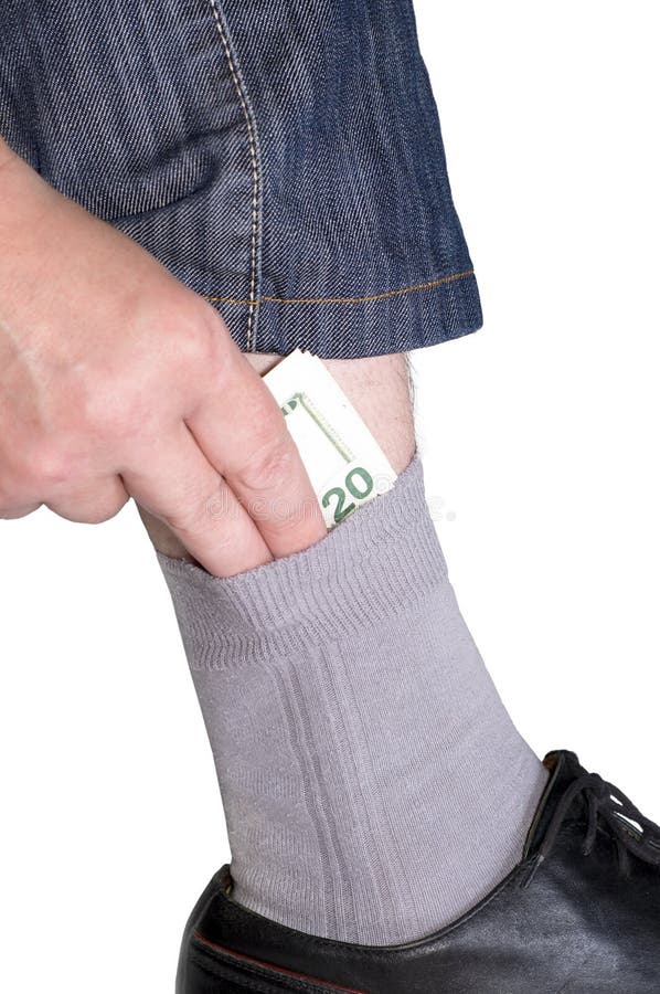 Money sock stock photo. Image of account, euro, allowances 18287740