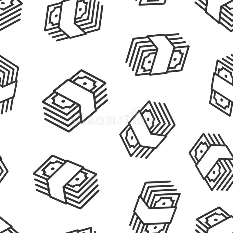 Money Stack Icon in Flat Style. Exchange Cash Vector Illustration on