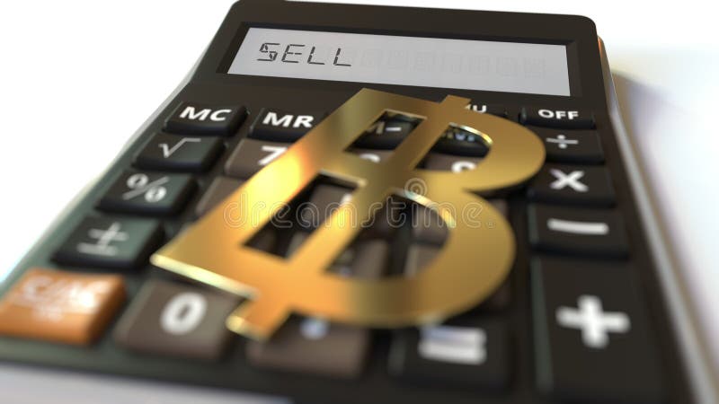 Baht currency symbol on the keys and SELL text on calculator display. Conceptual 3d rendering vector illustration