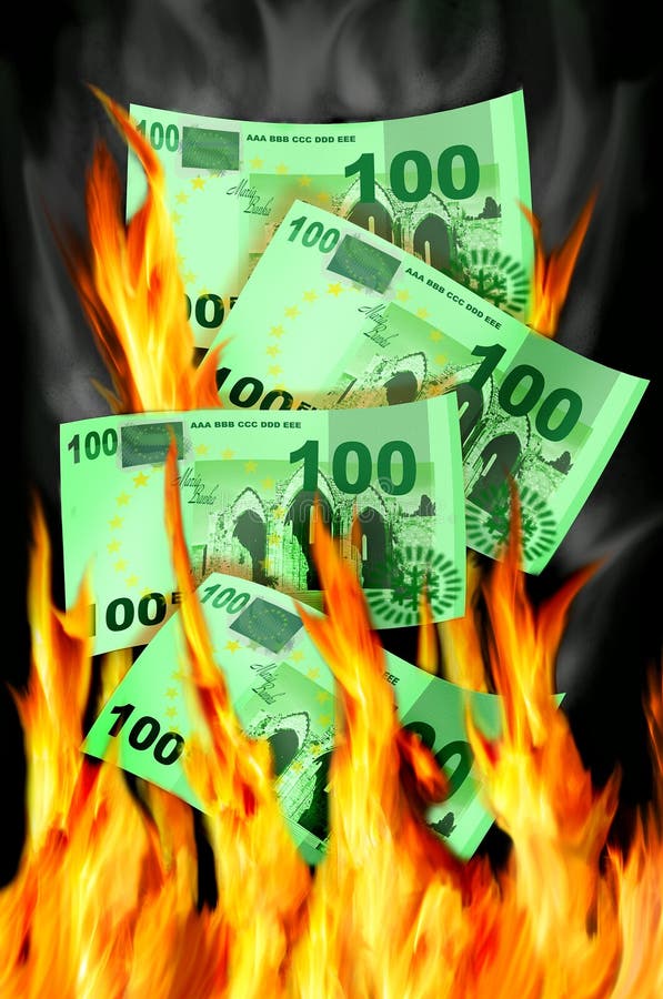 Money to burn stock image. Image of rich, banknotes, fire 17743491