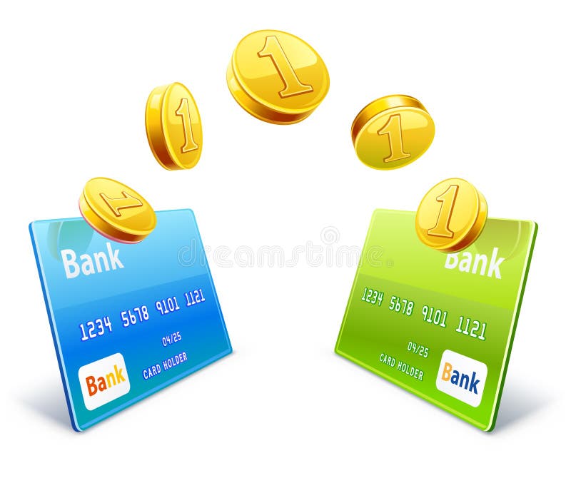 Money Transfer From Card To Card Stock Vector ...