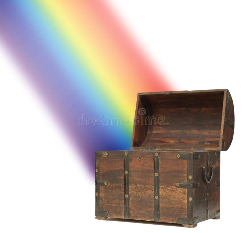 Money Treasure Chest Rainbow Stock Image Image of treasure, concept