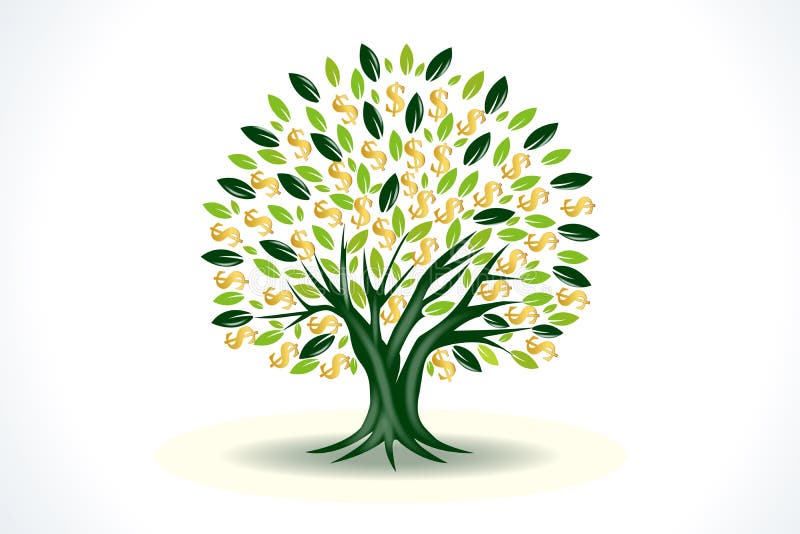 Money Tree Prosperity Symbol Logo