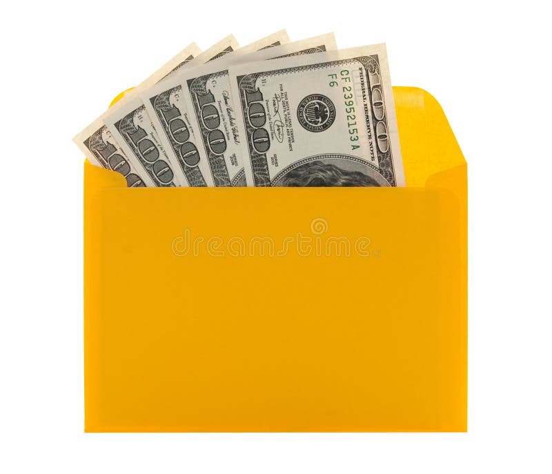Money in a yellow envelope stock photo Money in a yellow envelope stock photo