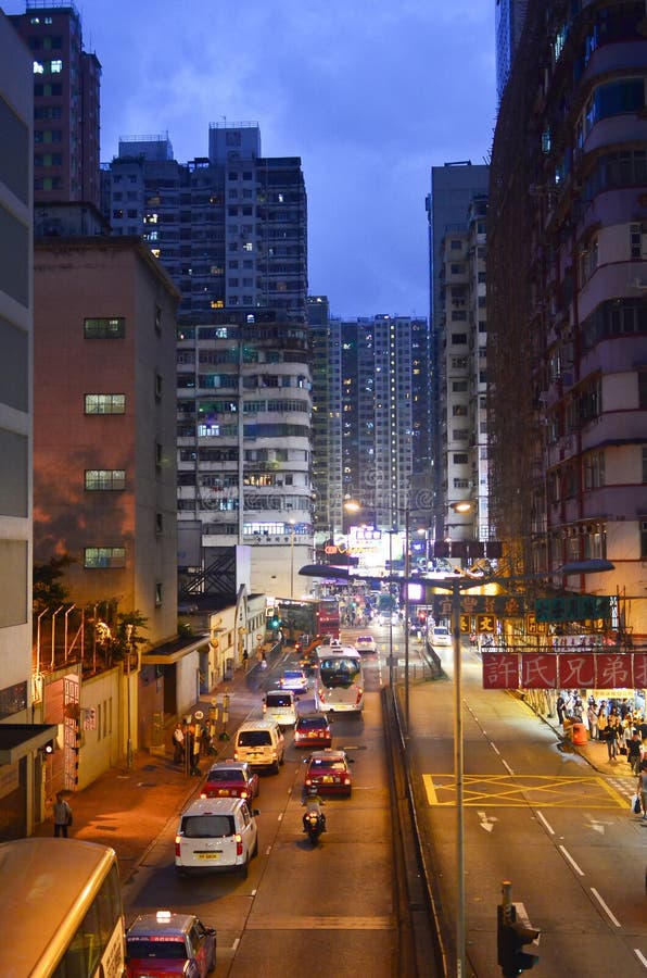 The Mong Kok, Down Town Hong Kong 2013 May 23 Editorial Stock Photo