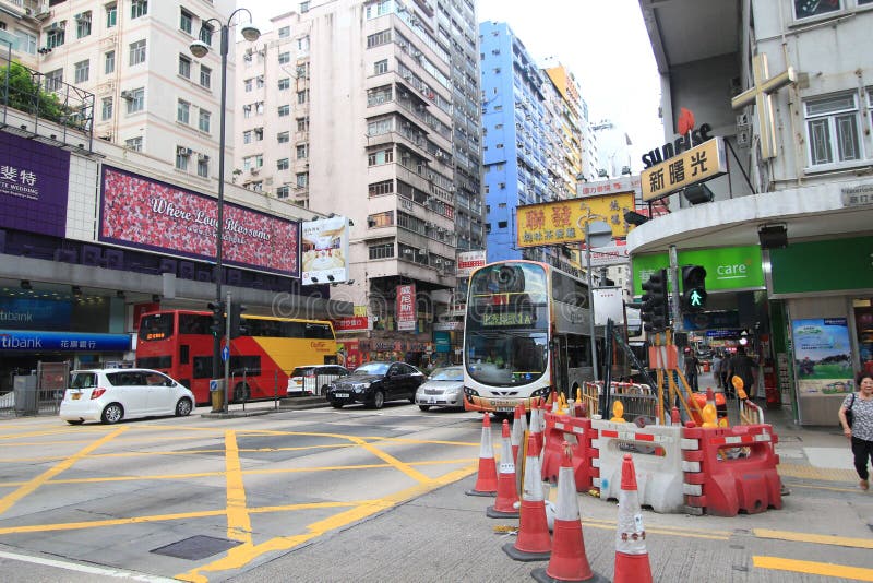 Mong Kok Street View in Hong Kong Editorial Stock Image - Image of