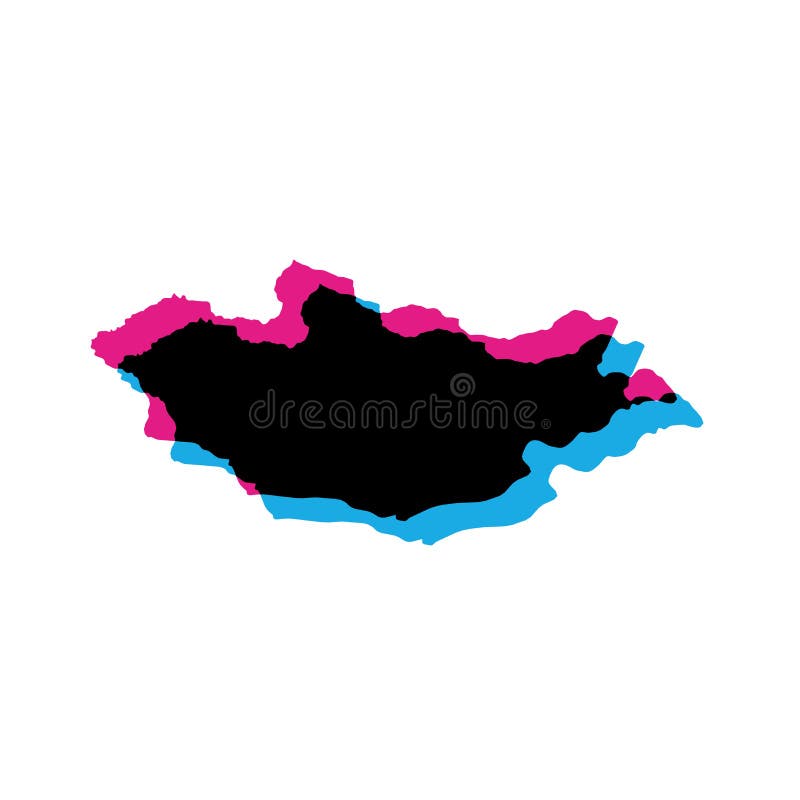 Mongolia country silhouette royalty free illustration