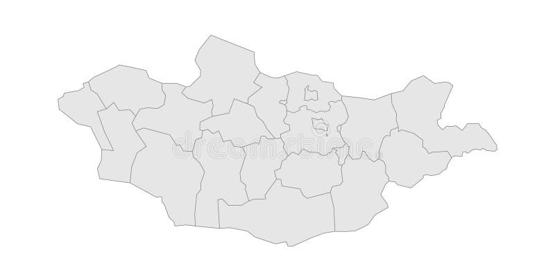 Mongolia editable vector political map EPS vector illustration