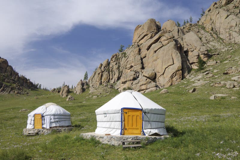 Mongolian gers stock photography Mongolian gers stock photography