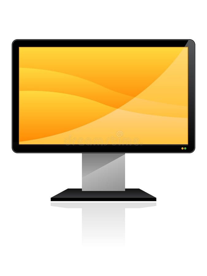 An illustration of a modern flat screen monitor. Available in vector EPS format. An illustration of a modern flat screen monitor. Available in vector EPS format.