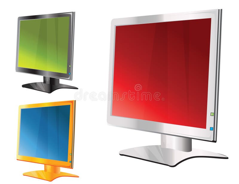 Monitor stock illustration