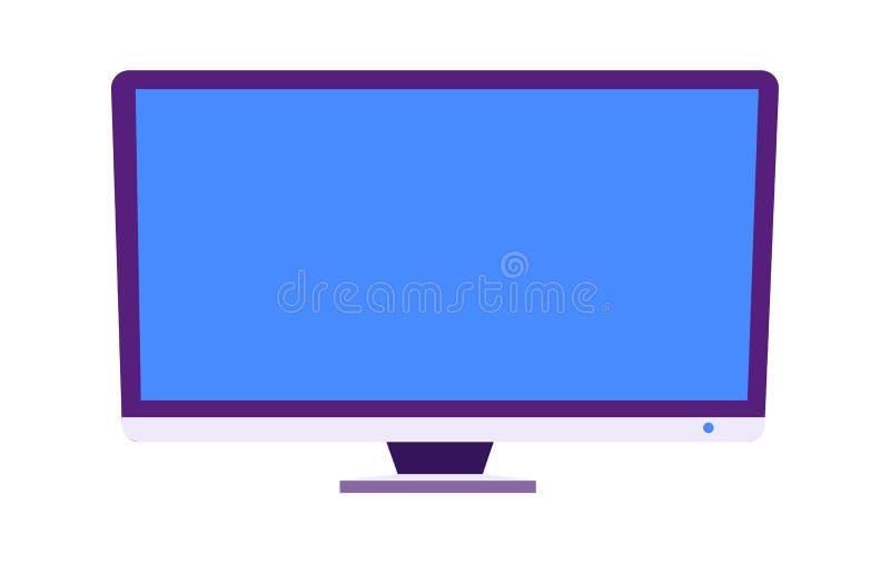 Monitor De Ordenador Plana Tv Dibujos Animados Vector Ilustración del  Vector - Ilustración de imagen, monitor: 211477017
