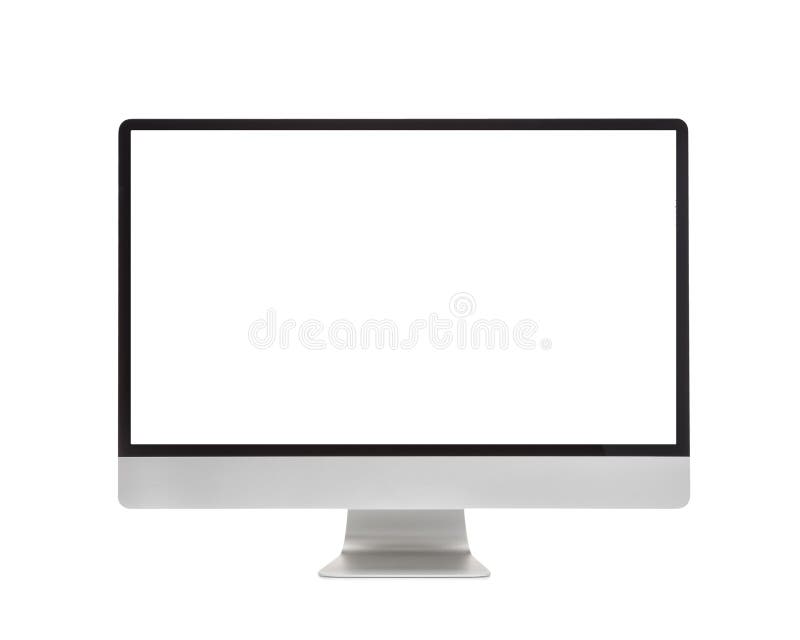 Monitor del computer, come il mackintosh con lo schermo in bianco