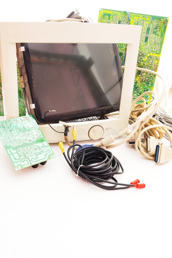 Monitor i części obraz stock