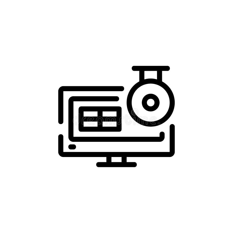 Monitor, security, defender, camera and smart television icon. Perfect for application, web, logo, background, game, patterns and stock illustration