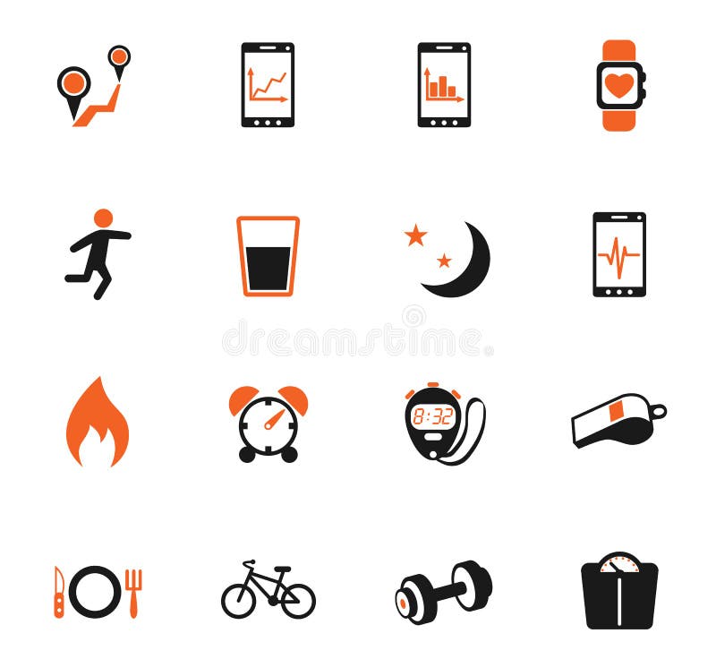 Monitoring apps icon set. Monitoring apps vector icons for web and user interface design