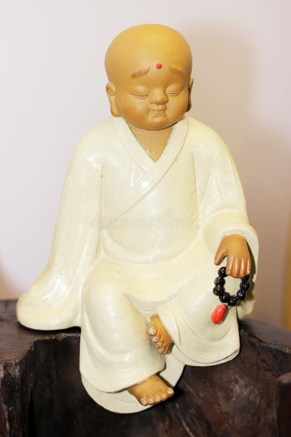 Monk Ceramic Figure Studio Quality Tea Ceremony Stock Image Image of