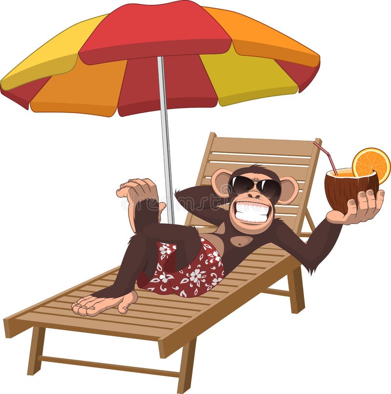 Monkey with a cocktail