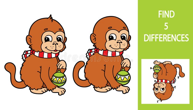 Monkey game. stock vector. Illustration of educational - 57740388