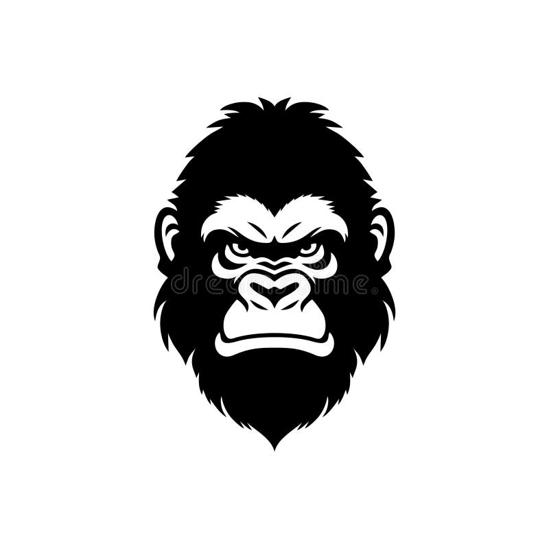 Monkey head Logo of Ape face icon