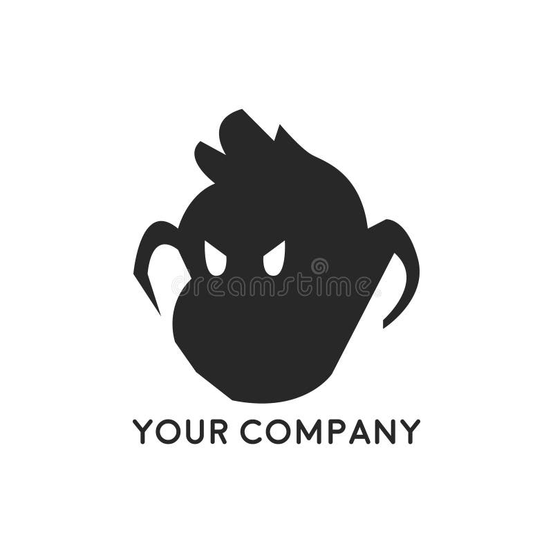 Monkey head logo template . Monkey face logo template . Ape logo template