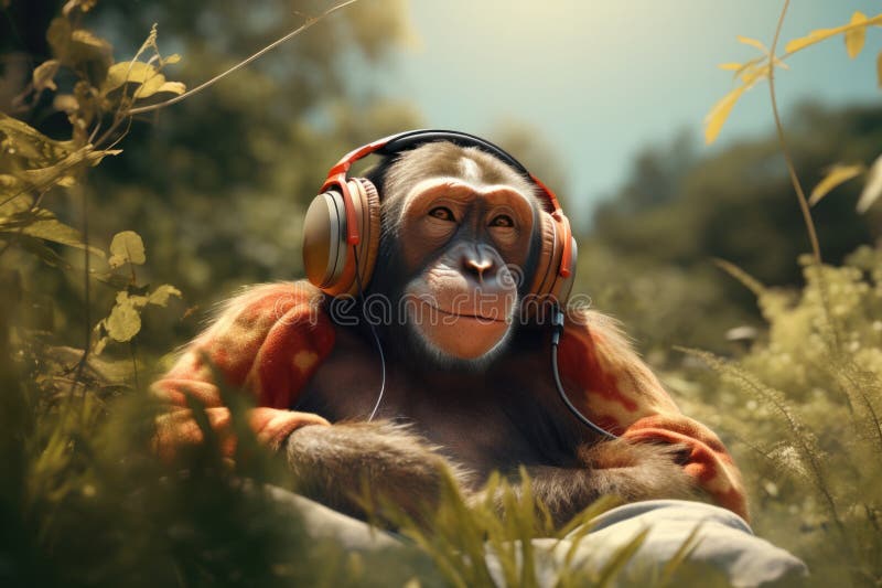 Monkey With Headphones Images – Browse 3,989 Stock Photos, Vectors, and  Video