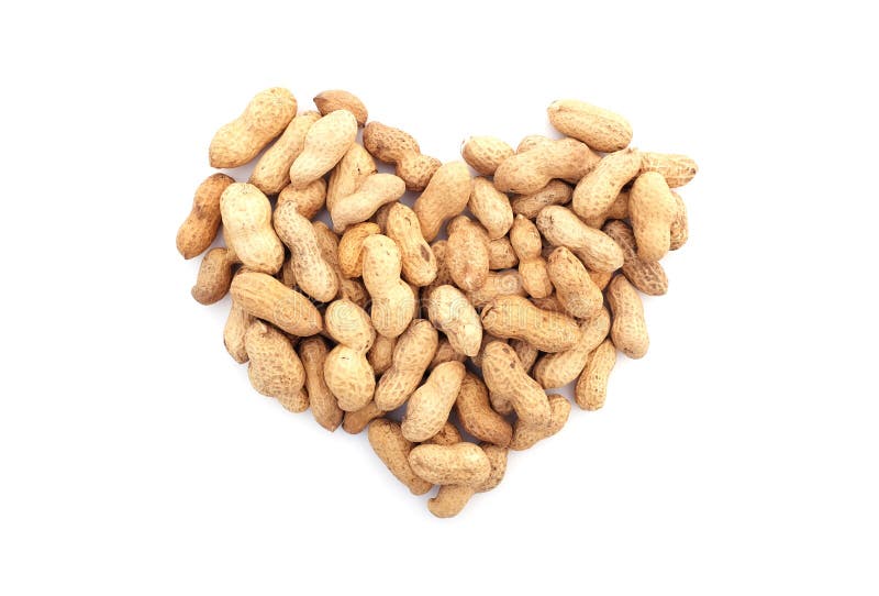 Monkey Nuts in a Heart Shape Stock Photo Image of concept, background
