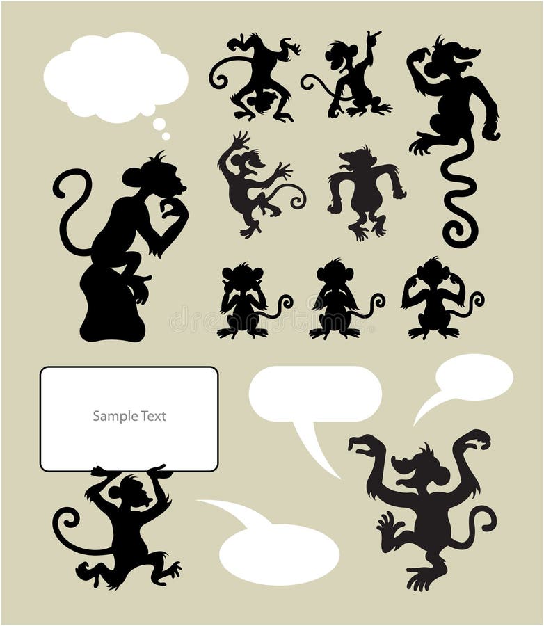 Monkey Silhouettes