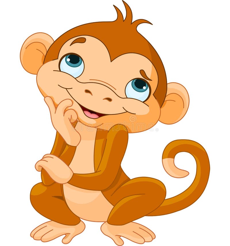 Monkey Thinking Royalty Free Stock Image - Image: 35167196