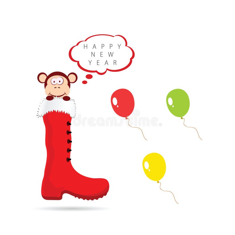 Monkey Year 2016 Color Vector Stock Vector Illustration of paper