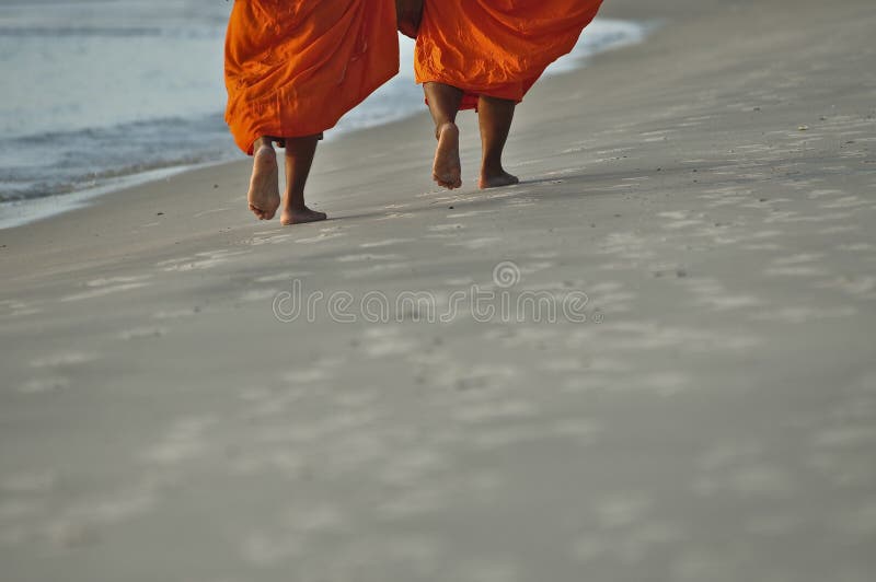 Monks on the beach