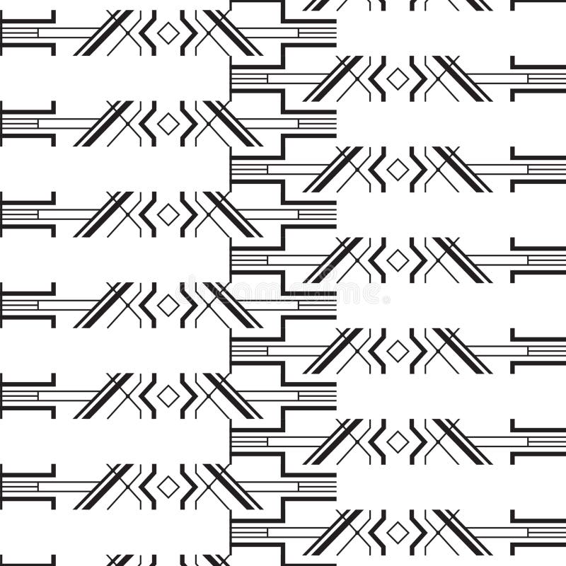 A monochromatic abstract pattern with intersecting lines stock illustration