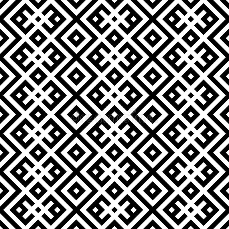 Monochromatic ethnic seamless background. stock illustration
