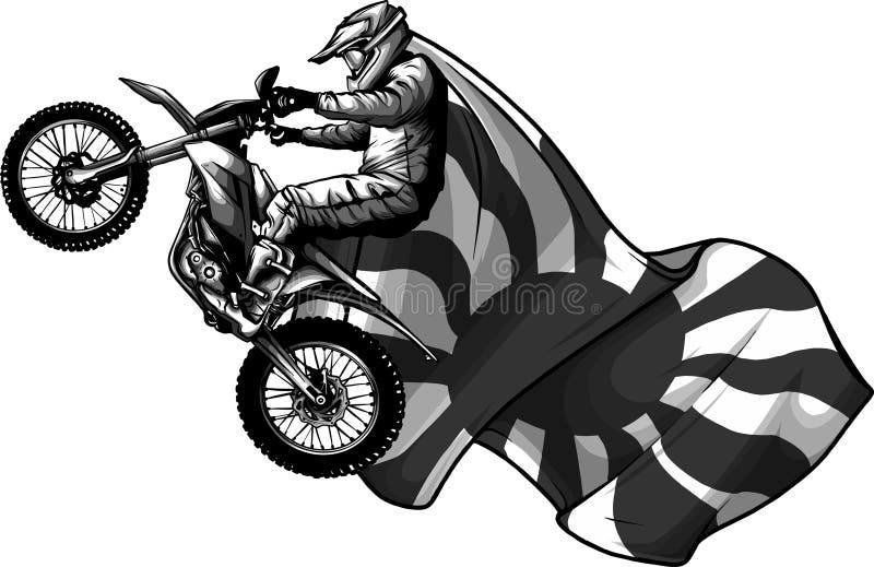 Motocross Wing Vector Illustration Stock Illustration - Download